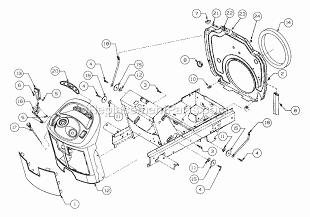 Bulkhead, Dash Panel And Engine Controls Diagram and Parts List for 2206 13A-298M100 Cub Cadet Lawn Tractor